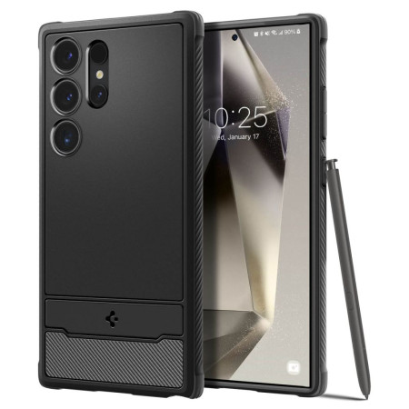 Husa pentru Samsung Galaxy S24 Ultra, Spigen Rugged Armor, Black
