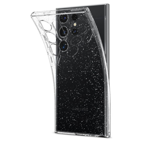 Huse pentru Samsung Galaxy S24 Ultra, Spigen Liquid Crystal Glitter, Crystal Quartz