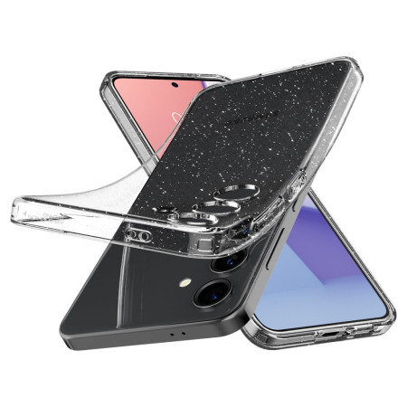 Huse pentru Samsung Galaxy S24, Spigen Liquid Crystal Glitter, Crystal Quartz