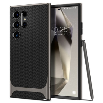 Husa pentru Samsung Galaxy S24 Ultra, Spigen Neo Hybrid, Gunmetal