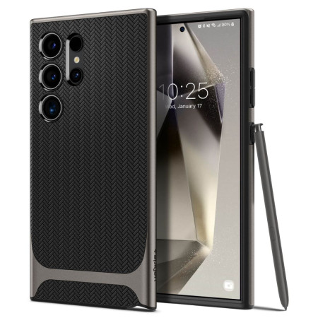 Husa pentru Samsung Galaxy S24 Ultra, Spigen Neo Hybrid, Gunmetal
