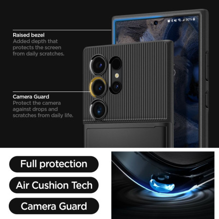 Husa pentru Samsung Galaxy S24 Ultra, Spigen Slim Armor CS, Black