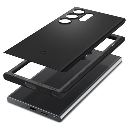 Husa pentru Samsung Galaxy S24 Ultra, Spigen Thin Fit, Black