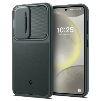 Husa Samsung Galaxy S24, Spigen Optik Armor, Abyss Green