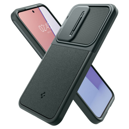 Husa Samsung Galaxy S24, Spigen Optik Armor, Abyss Green