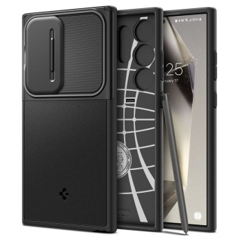 Husa Samsung Galaxy S24 Ultra, Spigen Optik Armor, Black