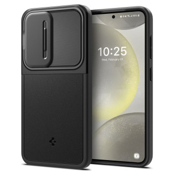 Husa Samsung Galaxy S24, Spigen Optik Armor, Black