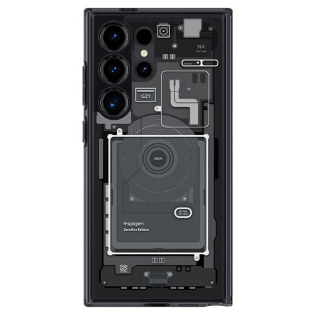 Husa pentru Samsung Galaxy S24 Ultra, Spigen Ultra Hybrid Zero One, Matte Black