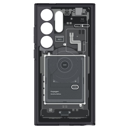 Husa pentru Samsung Galaxy S24 Ultra, Spigen Ultra Hybrid Zero One, Matte Black