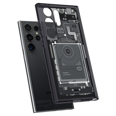 Husa pentru Samsung Galaxy S24 Ultra, Spigen Ultra Hybrid Zero One, Matte Black