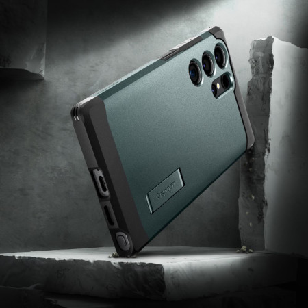Husa pentru Samsung Galaxy S24 Ultra, Spigen Tough Armor, Abyss Green