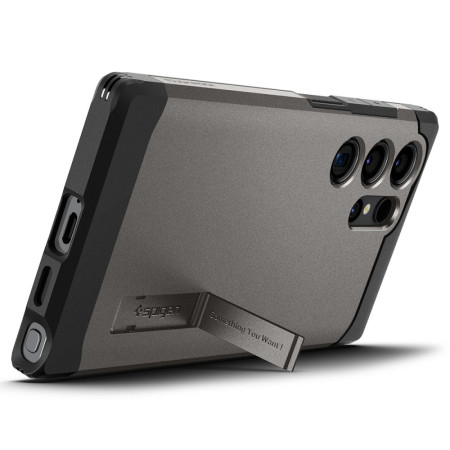Husa pentru Samsung Galaxy S24 Ultra, Spigen Tough Armor, Gunmetal