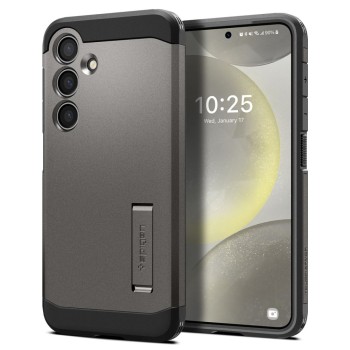 Husa pentru Samsung Galaxy S24, Spigen Tough Armor, Gunmetal