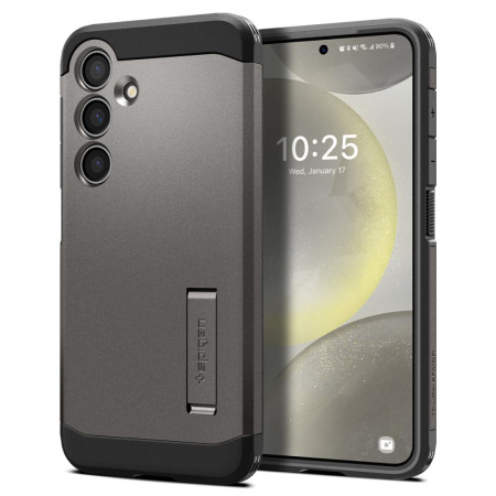 Husa pentru Samsung Galaxy S24, Spigen Tough Armor, Gunmetal