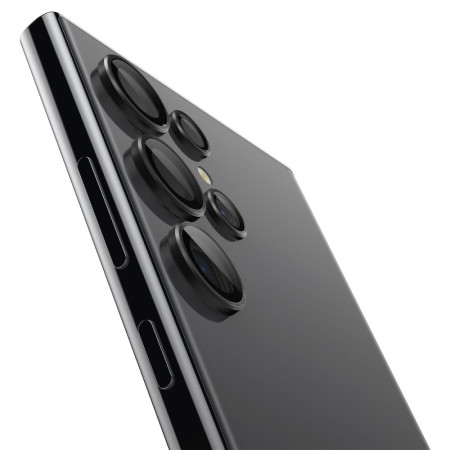 Folie Camera pentru Samsung Galaxy S24 Ultra, set 2 buc, Spigen Optik.tR EZ FIT, Black