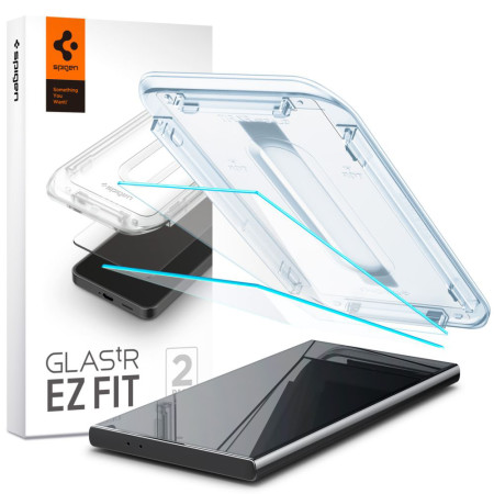Folie pentru Samsung Galaxy S24 Ultra, set 2, Spigen Glas.TR EZ FIT, Clear