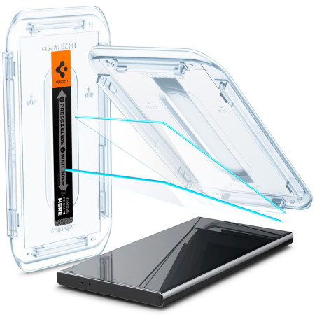 Folie pentru Samsung Galaxy S24 Ultra, set 2, Spigen Glas.TR EZ FIT, Clear
