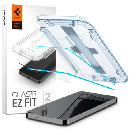 Folie pentru Samsung Galaxy S24 Plus, set 2 buc., Spigen Glas.TR EZ FIT, Clear