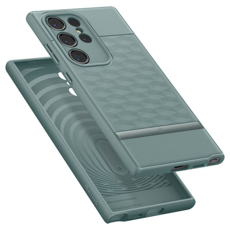 Husa pentru Samsung Galaxy S24 Ultra, Spigen Caseology Parallax, Sage Green