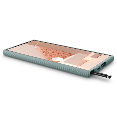 Husa pentru Samsung Galaxy S24 Ultra, Spigen Caseology Parallax, Sage Green