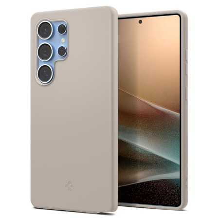 Husa pentru Samsung Galaxy S25 Ultra - Spigen Silicone Fit MagSafe - Natural Titanium