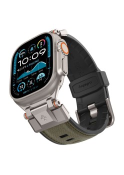 Curea pentru Apple Watch 1/2/3/4/5/6/7/8/9/10/SE/SE 2/Ultra/Ultra 2 (42/44/45/46/49mm) - Spigen DuraPro Armor - Military Green