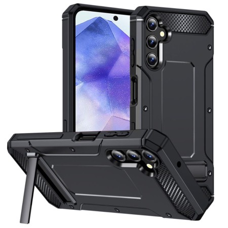 Husa pentru Samsung Galaxy A55 5G - Techsuit Hybrid Armor Kickstand - Black