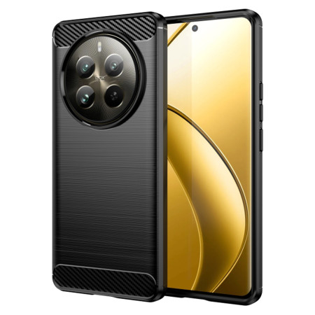 Husa Carbon compatibila Realme 12 Pro / 12 Pro Plus, Tech Protects, Negru