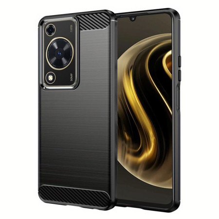 Husa Carbon compatibila Huawei nova Y72, Tech Protects, Negru