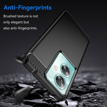 Husa Carbon compatibila Huawei nova Y72, Tech Protects, Negru