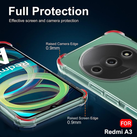 Husa Antisoc compatibila Xiaomi Redmi A3, AirBag PRO, Clear