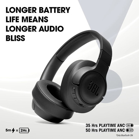 Casti Bluetooth over-ear cu microfon, pliabile, JBL, Black