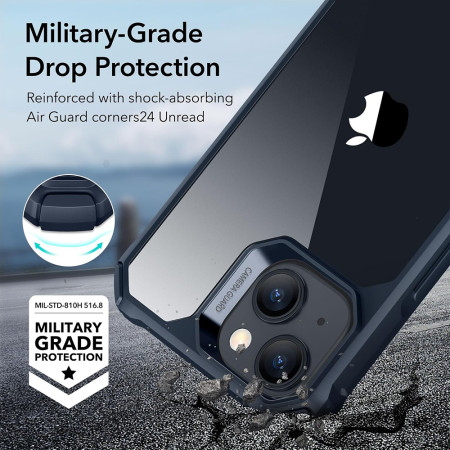 Husa pentru iPhone 15, ESR Air Armor, Clear Blue