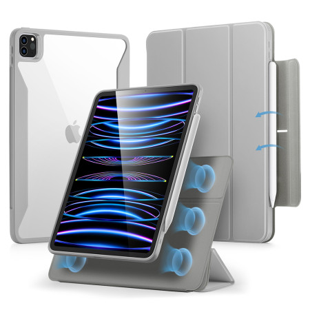 Husa pentru iPad Air 4 (2020) / Air 5 (2022) / Air 6 (2024), ESR Rebound Hybrid, Grey