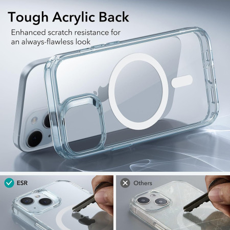 Husa pentru iPhone 15, ESR Classic Hybrid HaloLock, Clear Blue