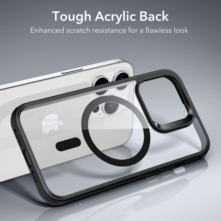 Husa pentru iPhone 15 Pro Max, ESR Classic Hybrid HaloLock, Clear Grey