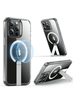 Husa pentru iPhone 15 Pro Max, ESR Boost Flickstand HaloLock, Clear