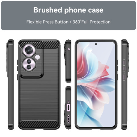Husa Carbon pentru Reno11 F, Tech Protects, Negru