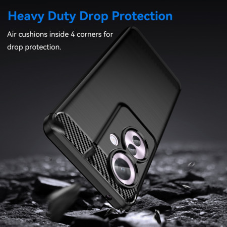 Husa Carbon pentru Reno11 F, Tech Protects, Negru