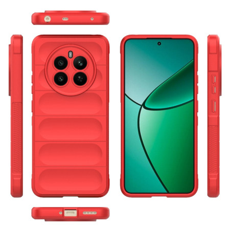 Husa Antisoc pentru Realme 12 Plus, Margini Striate, Magic Shield, Protectie Completa, Red