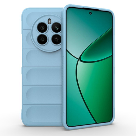 Husa Antisoc pentru Realme 12 Plus, Margini Striate, Magic Shield, Protectie Completa, Bleu