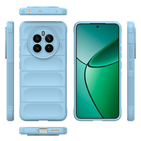 Husa Antisoc pentru Realme 12 Plus, Margini Striate, Magic Shield, Protectie Completa, Bleu