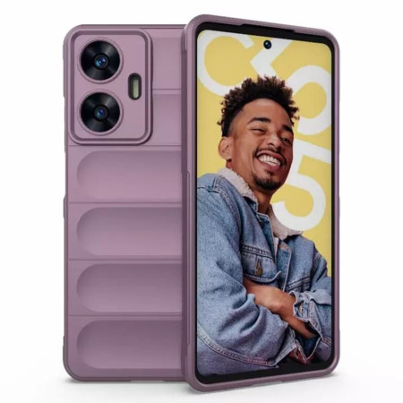Husa Antisoc pentru Huawei Pura 70, Margini Striate, Magic Shield, Protectie Completa, Purple