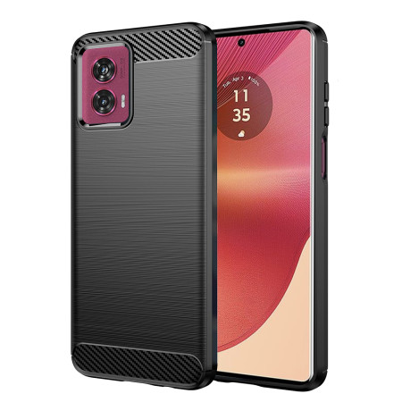 Husa Carbon Anti-Soc pentru Motorola Edge 50 Fusion, Protectie Premium, Tech Protects, Black