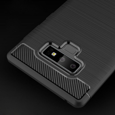 Husa Carbon compatibila Samsung Galaxy Note 9 Protect Anti-Soc, Negru
