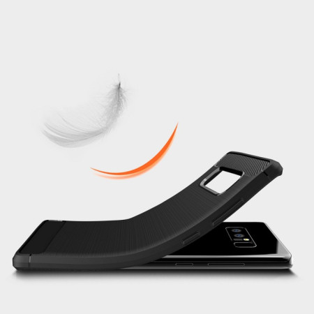 Husa Carbon compatibila Samsung Galaxy Note 8, Protect Anti-Soc, Negru