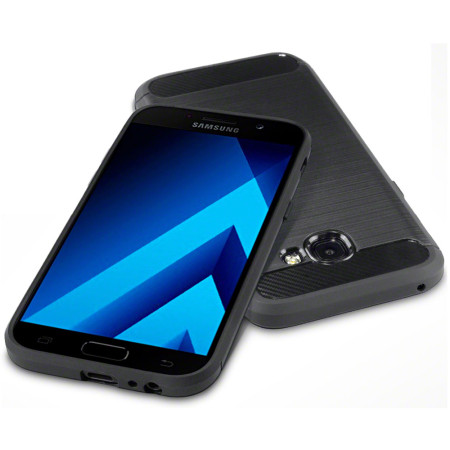 Husa Carbon compatibila Samsung Galaxy A5 2017 A520, Protect Anti-Soc, Negru