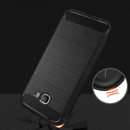 Husa Carbon compatibila Samsung Galaxy A5 2017 A520, Protect Anti-Soc, Negru