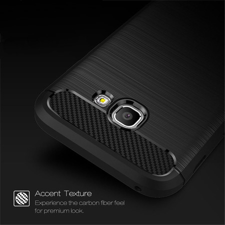 Husa Carbon compatibila Samsung Galaxy A5 2017 A520, Protect Anti-Soc, Negru