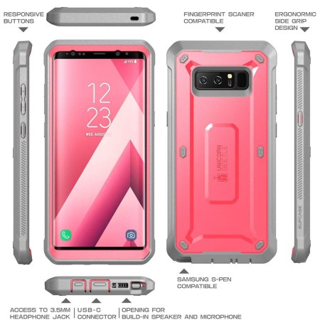 Husa pentru Samsung Galaxy Note 8 - Supcase Unicorn Beetle Pro - Pink / Gray